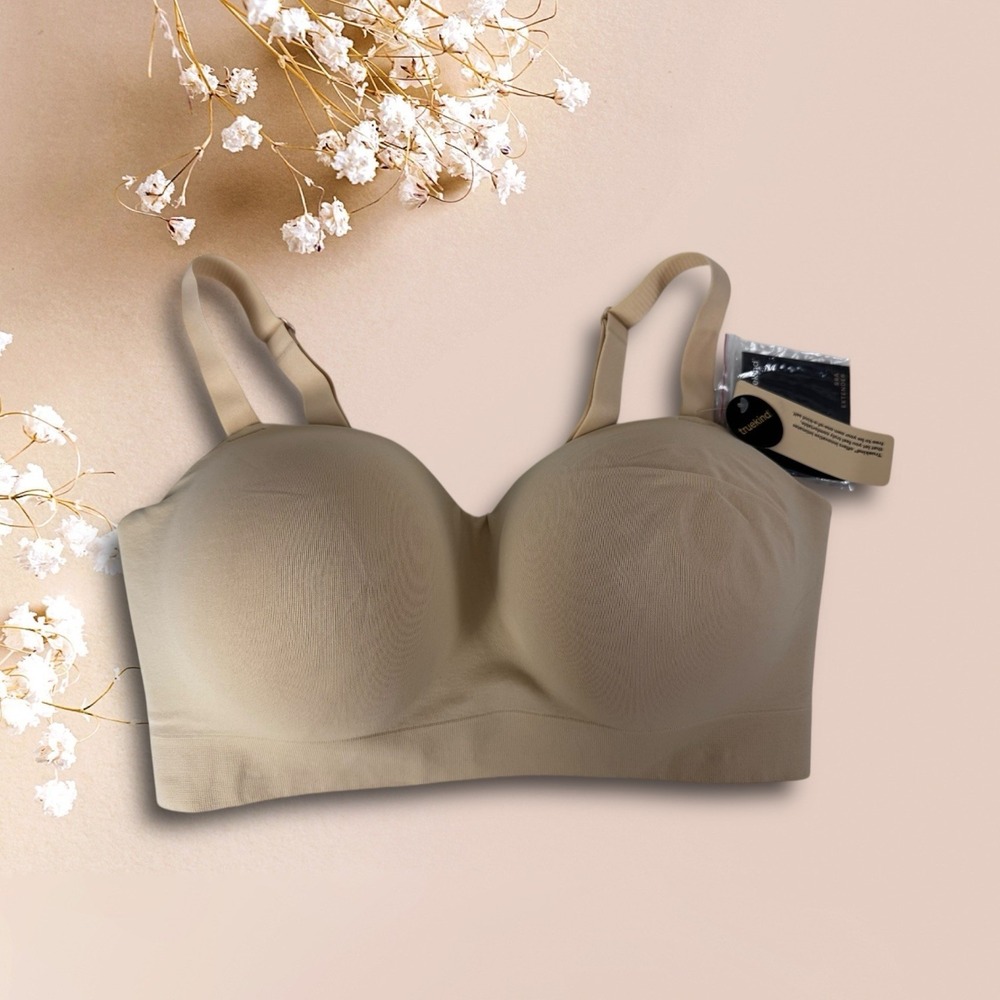 New Truekind Daily Comfort Wireless‎ Shaping Bra Nude Shapewear Extender XL